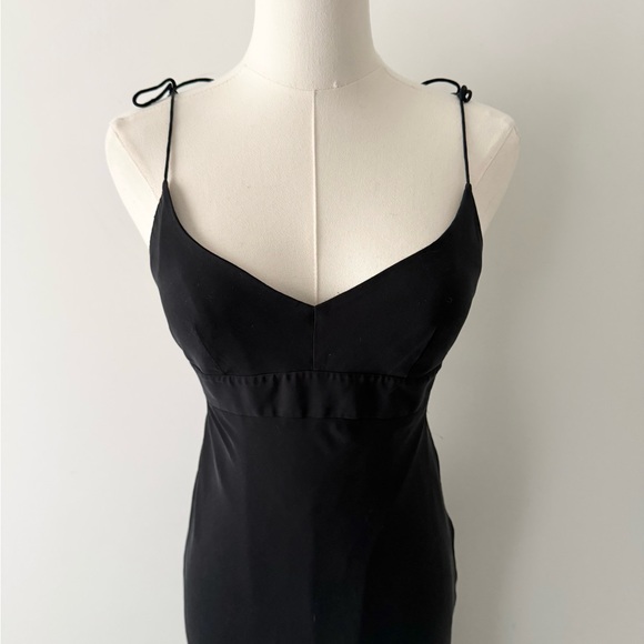 Jacob 100% silk black midi dress - Picture 2 of 2